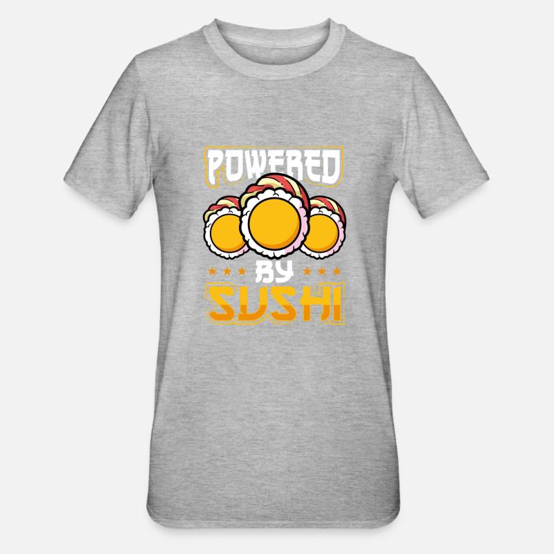 Propulsé par les sushis - T-shirt polycoton Unisexe - gris chiné