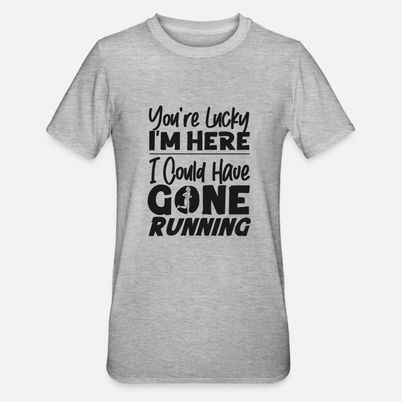 Running Runner Half Marathon - Unisex Polycotton T-Shirt - heather grey