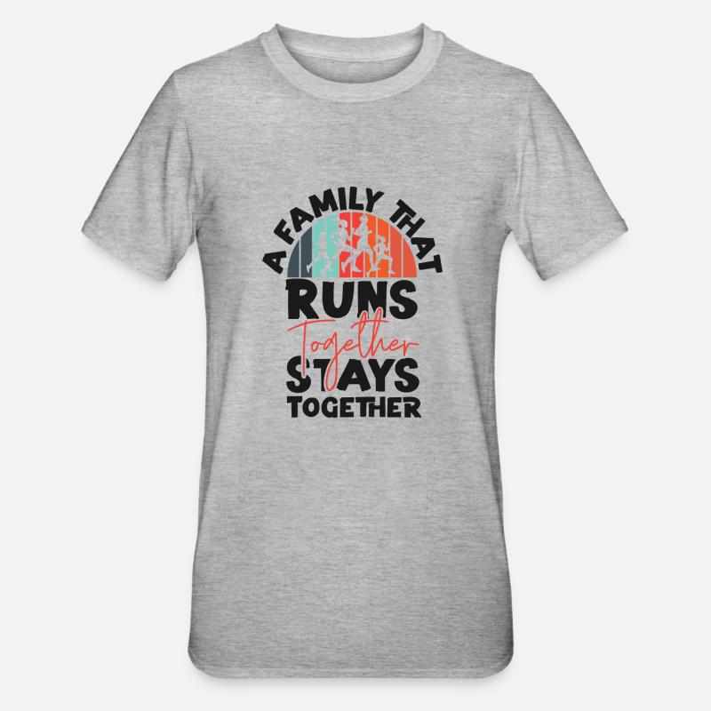 Running Runner Half Marathon - Unisex Polycotton T-Shirt - Grau meliert