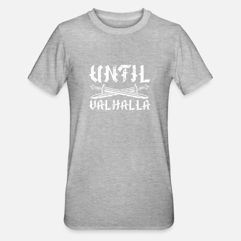 Vers l’épée Valhalla - T-shirt polycoton Unisexe - gris chiné
