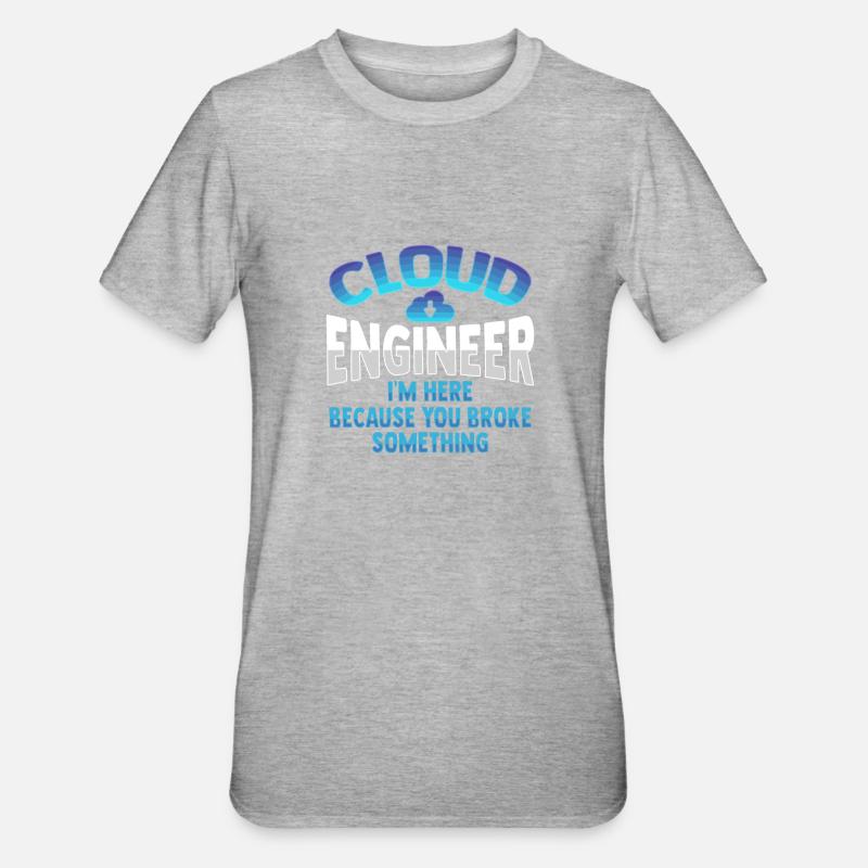 Cloud-Administrator Cloud-Devops - Unisex Polycotton T-Shirt - Grau meliert