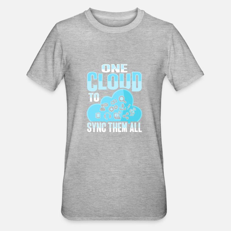 Cloud-Administrator Cloud-Devops - Unisex Polycotton T-Shirt - Grau meliert