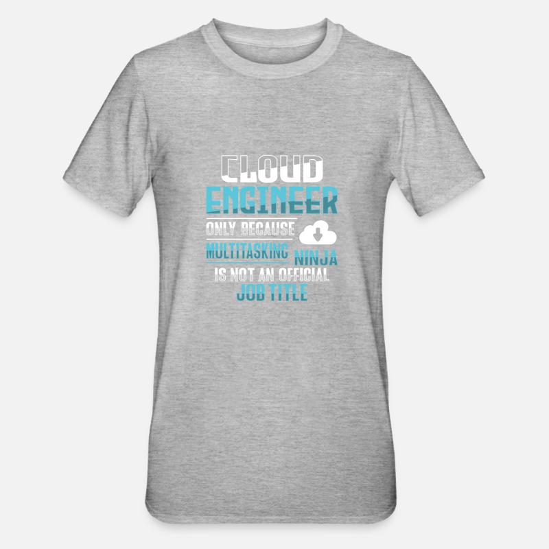 Cloud-Administrator Cloud-Devops - Unisex Polycotton T-Shirt - Grau meliert