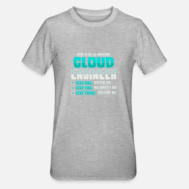 Cloud-Administrator Cloud-Devops - Unisex Polycotton T-Shirt - Grau meliert