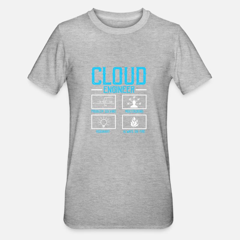 Cloud-Administrator Cloud-Devops - Unisex Polycotton T-Shirt - Grau meliert