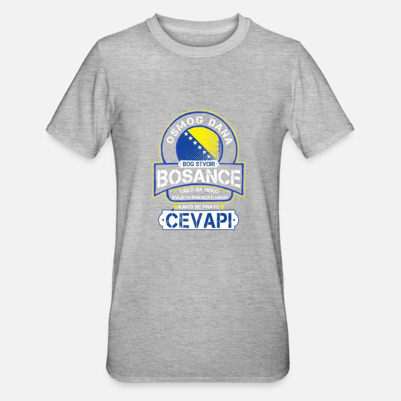 Bosanci i cevapi - Unisex Polycotton T-Shirt - heather grey