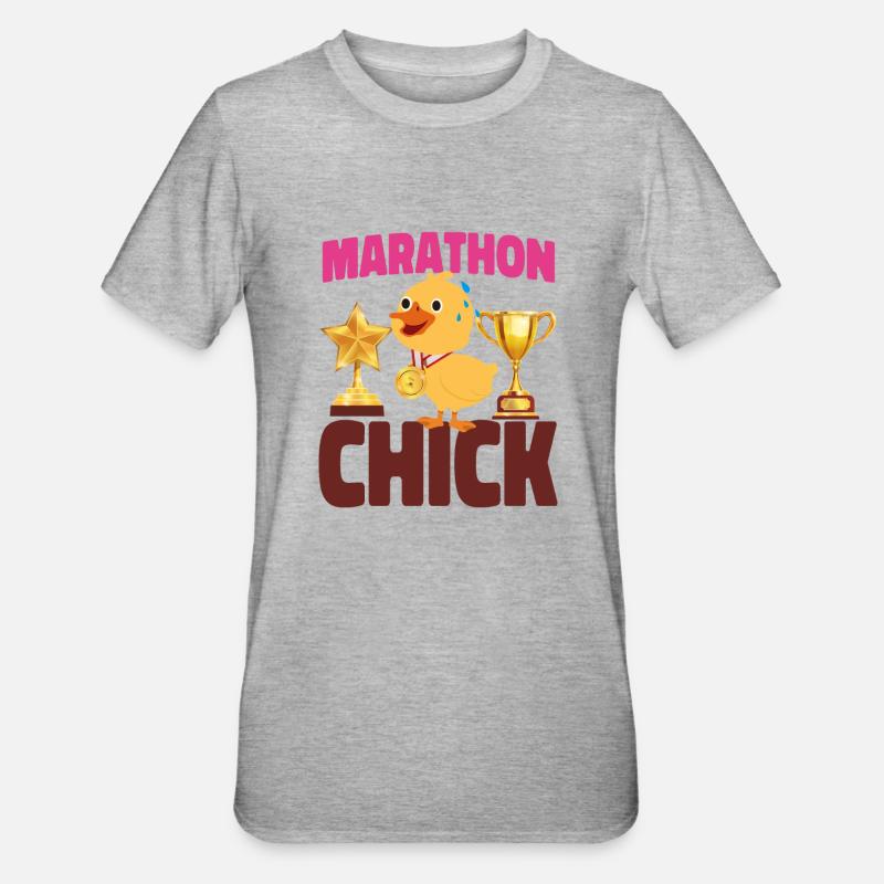 Running Runner Half Marathon - Unisex Polycotton T-Shirt - heather grey
