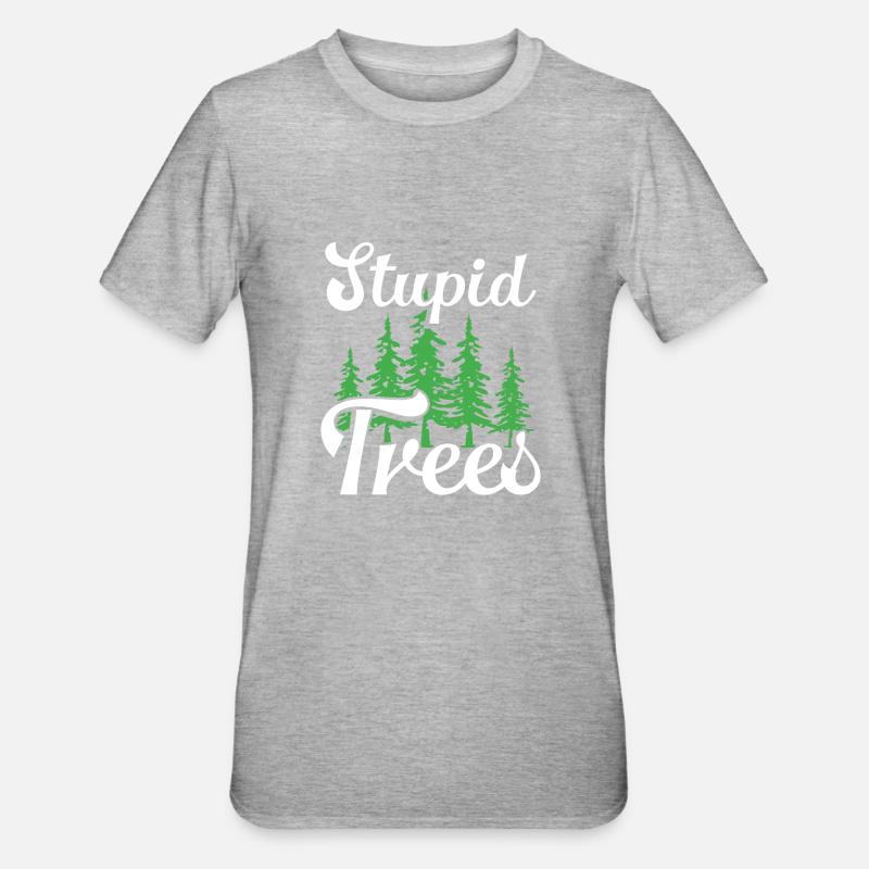 Forêt à Disc Golf - T-shirt polycoton Unisexe - gris chiné