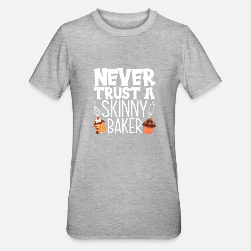 Funny Hobby Baker Gift - Unisex Polycotton T-Shirt - heather grey