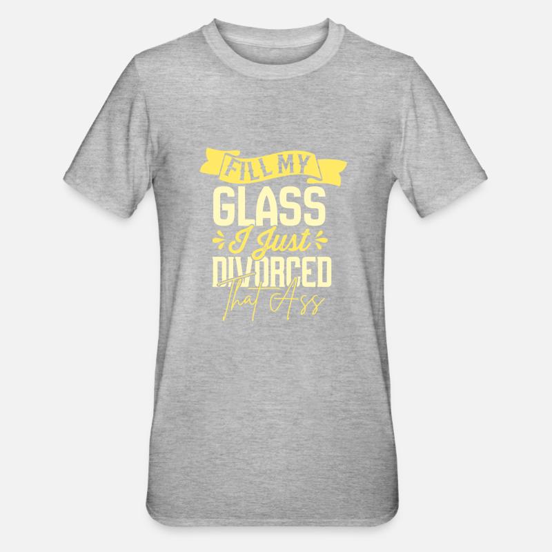 Witziges Scheidungsgeschenk Sarkastische Scheidung - Unisex Polycotton T-Shirt - Grau meliert