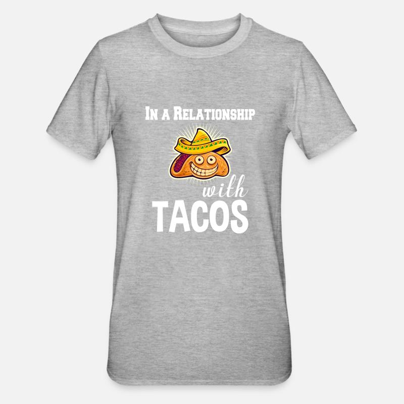 Dans une relation avec tacos - T-shirt polycoton Unisexe - gris chiné