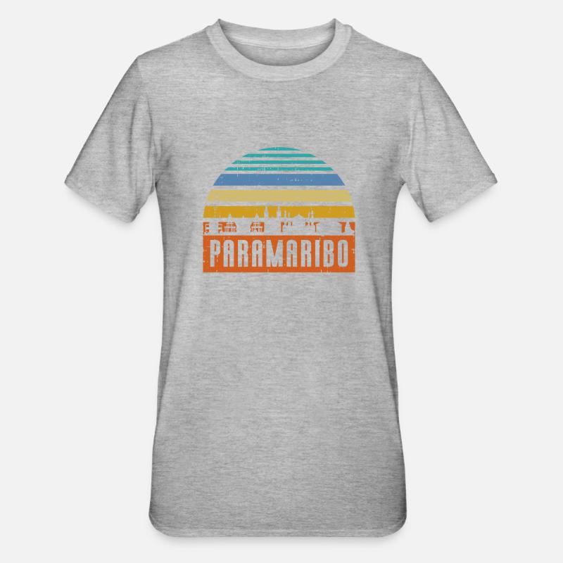 Horizon de Paramaribo - T-shirt polycoton Unisexe - gris chiné
