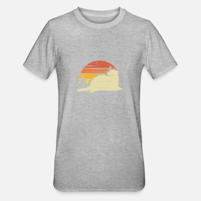 Frettchen im Wald - Unisex Polycotton T-Shirt - Grau meliert