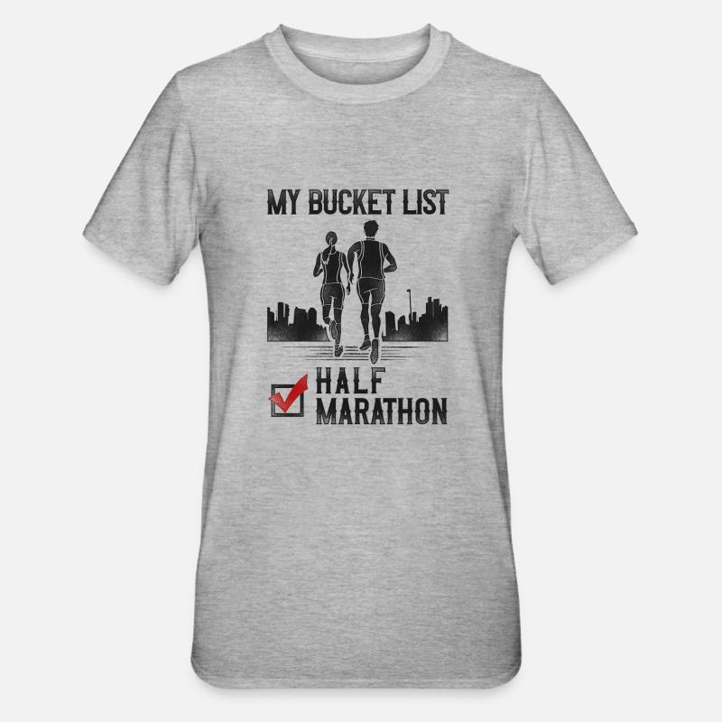 Running Runner Semi-Marathon - T-shirt polycoton Unisexe - gris chiné