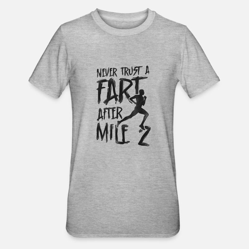 Running Runner Half Marathon - Unisex Polycotton T-Shirt - Grau meliert