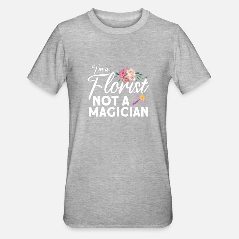 Fleuriste Fleurs Fleurs Fleuriste - T-shirt polycoton Unisexe - gris chiné
