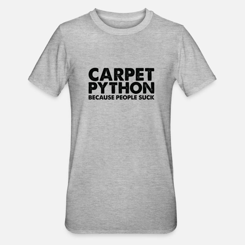 People suck carpet python snake - Unisex Polycotton T-Shirt - heather grey