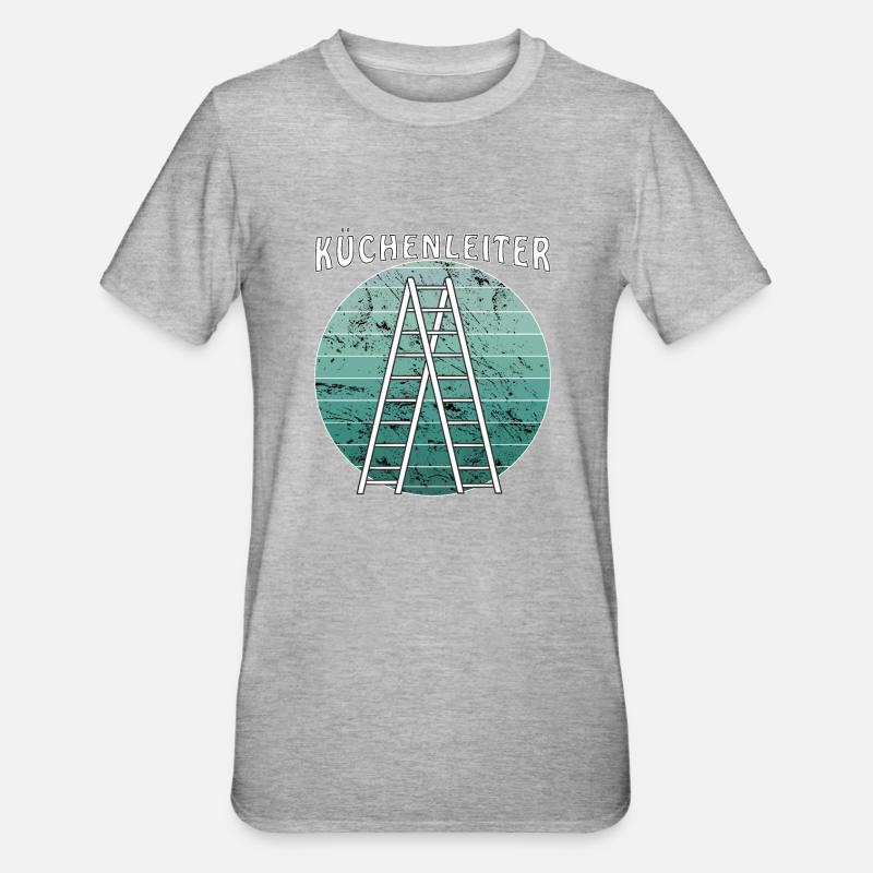 KÜCHENLEITER - Unisex Polycotton T-Shirt - Grau meliert