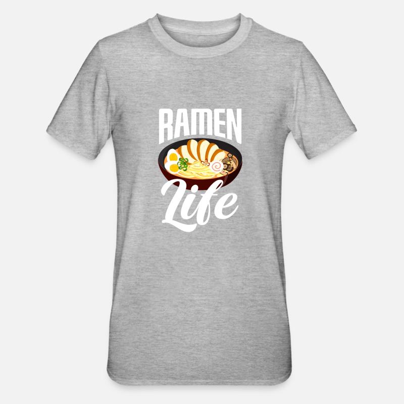 Funny Ramen Gift - Unisex Polycotton T-Shirt - heather grey