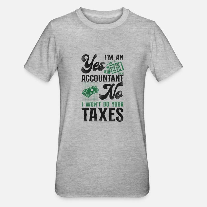 Comptable Comptable Comptable Comptabilité - T-shirt polycoton Unisexe - gris chiné