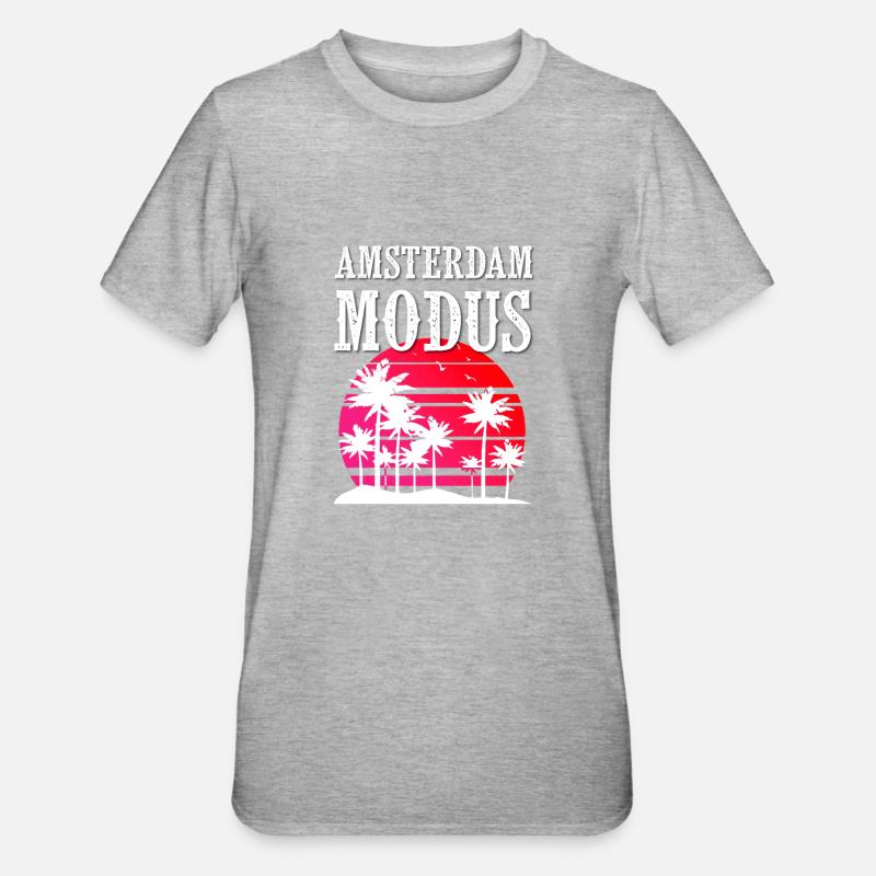 Amsterdam Modus - Unisex Polycotton T-Shirt - Grau meliert