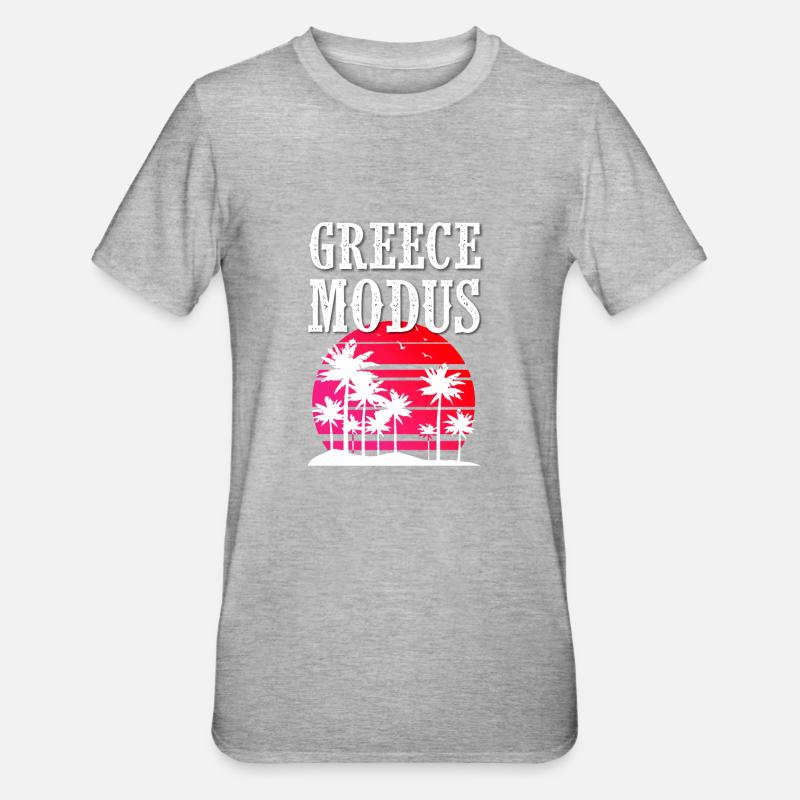 Mode Grèce - T-shirt polycoton Unisexe - gris chiné