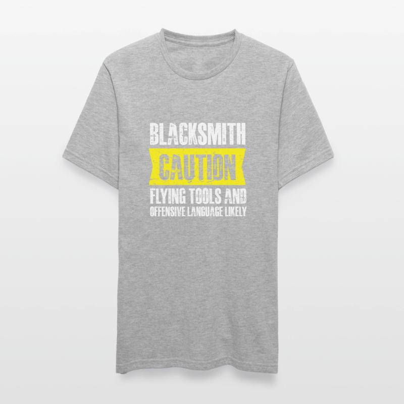 blacksmith caution flying tools Design Unisex Polycotton T-Shirt