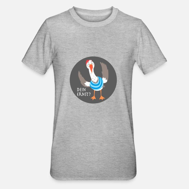Dein Ernst? - Unisex Polycotton T-Shirt - Grau meliert