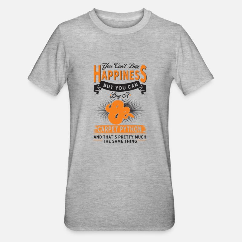 Sie Können Teppichpython Kaufen - Unisex Polycotton T-Shirt - Grau meliert
