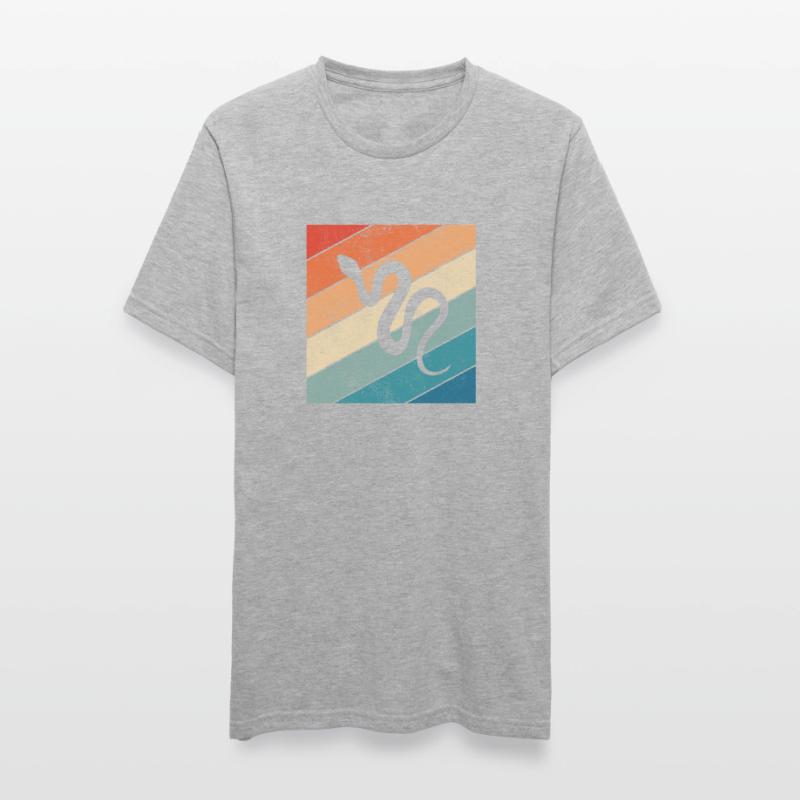 Snake Retro Reptile Python Gift idea Unisex Polycotton T-Shirt