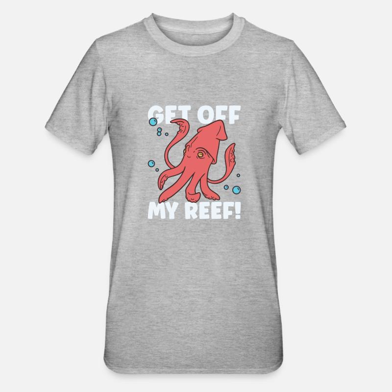 Octopus-lover-octopus Drôle - T-shirt polycoton Unisexe - gris chiné