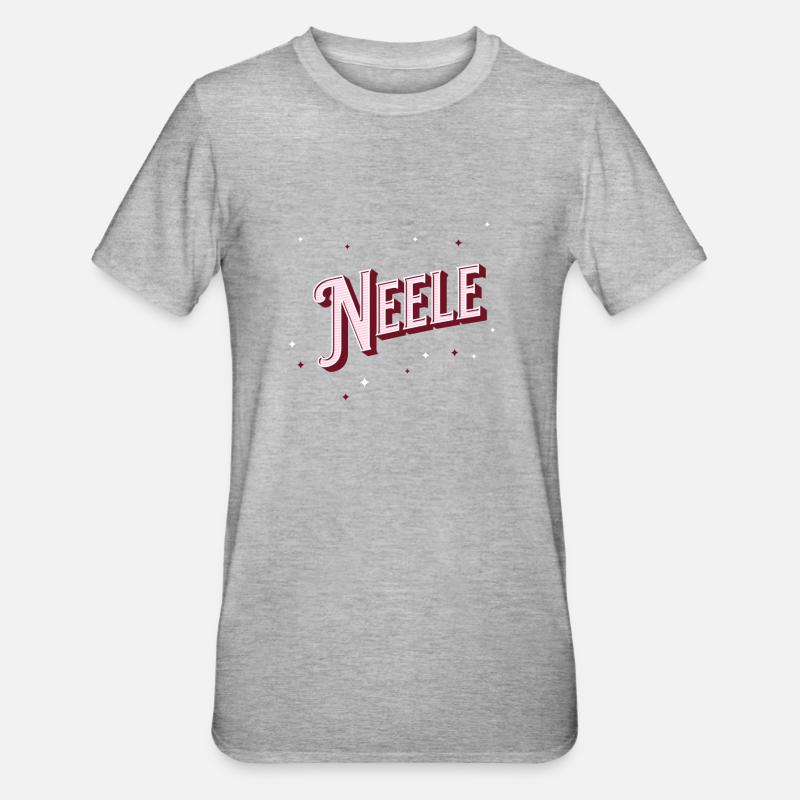 Neele name personalized - Unisex Polycotton T-Shirt - heather grey