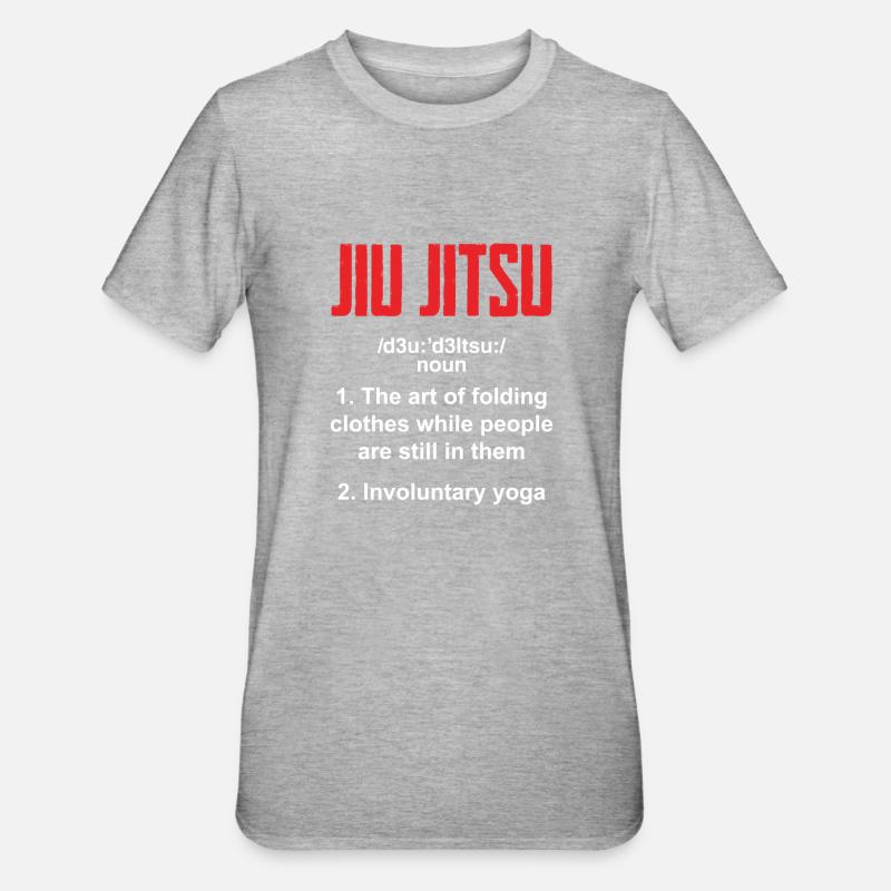 Jiu Jitsu Jiu Jitsu Jiu Jitsu - Unisex polycotton T-shirt - grå meleret