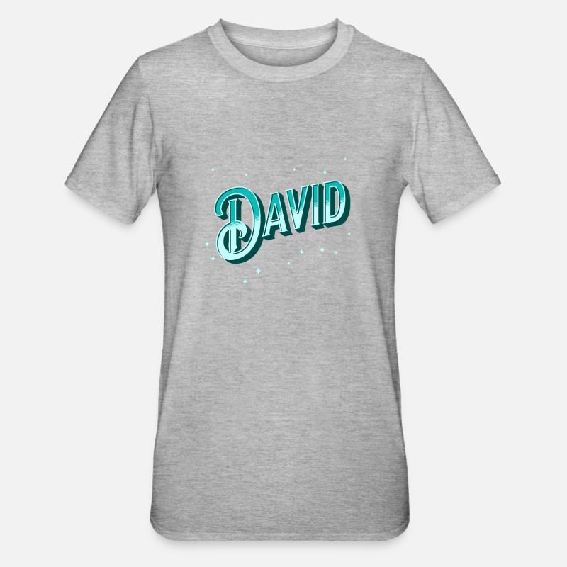 David names personalized - Unisex Polycotton T-Shirt - heather grey