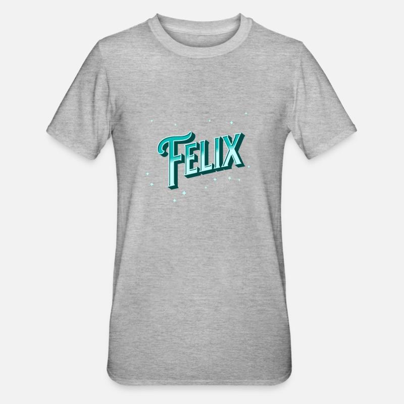 Felix name personalized - Unisex Polycotton T-Shirt - heather grey