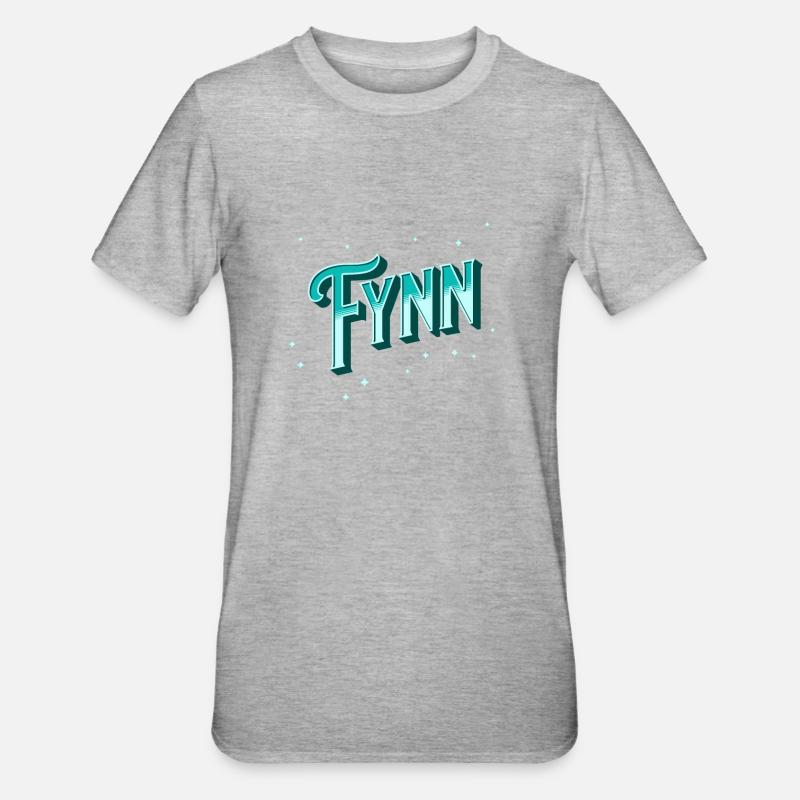 Fynn names personalized - Unisex Polycotton T-Shirt - heather grey