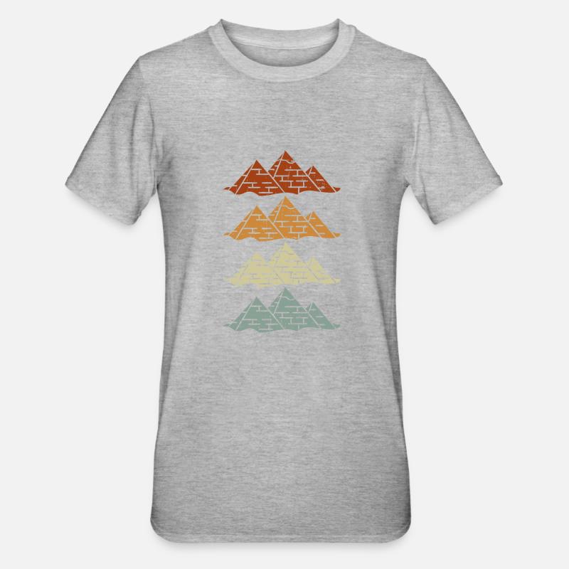Pyramide Mythologie égyptienne Egypte ancienne - T-shirt polycoton Unisexe - gris chiné