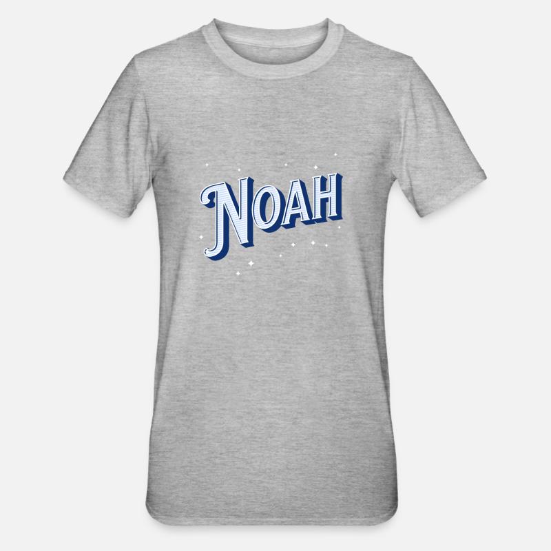 Noah names personalized - Unisex Polycotton T-Shirt - heather grey