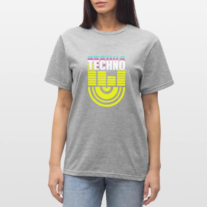 Retro Awesome TECHNO BPM Cool DJ Deejaying Designs Unisex Polycotton T-Shirt