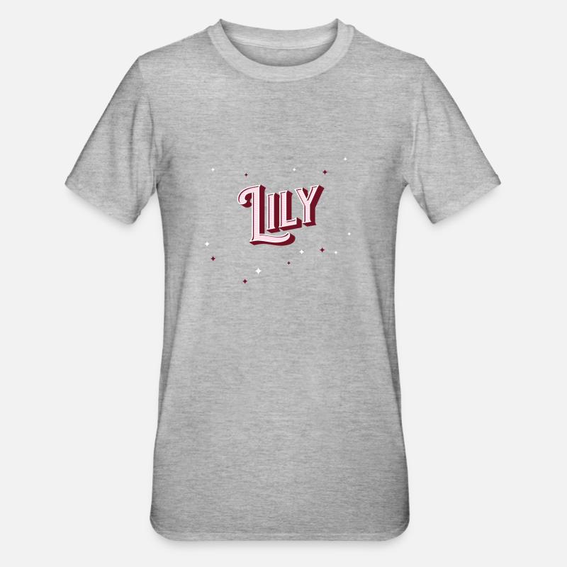 Lily name personalized - Unisex Polycotton T-Shirt - heather grey