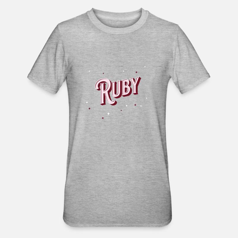 Ruby names personalized - Unisex Polycotton T-Shirt - heather grey