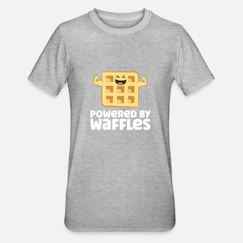 Propulsé par Waffles - T-shirt polycoton Unisexe - gris chiné