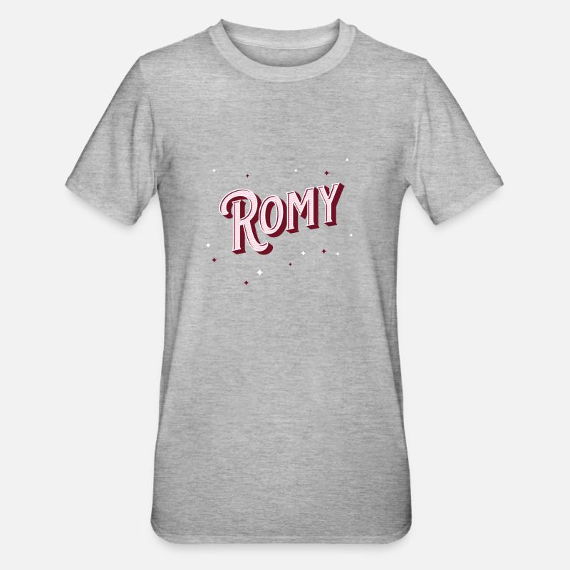 Romy name personalized - Unisex Polycotton T-Shirt - heather grey