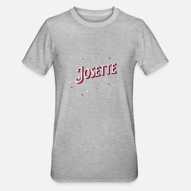 Josette name personalized - Unisex Polycotton T-Shirt - heather grey