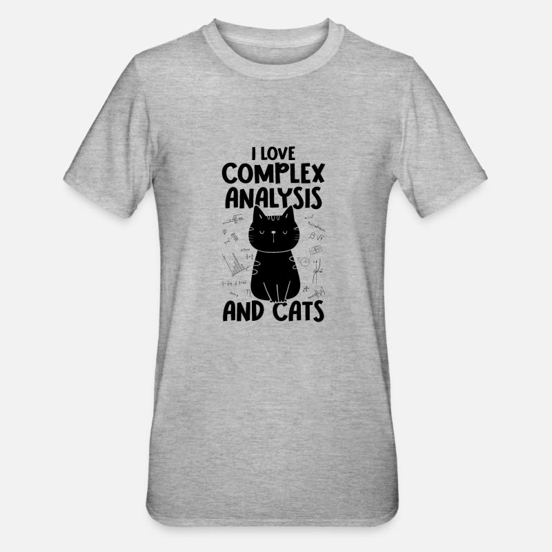 I Love Cats - Analyse complexe - T-shirt polycoton Unisexe - gris chiné