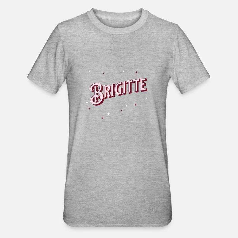 Brigitte name personalized - Unisex Polycotton T-Shirt - heather grey