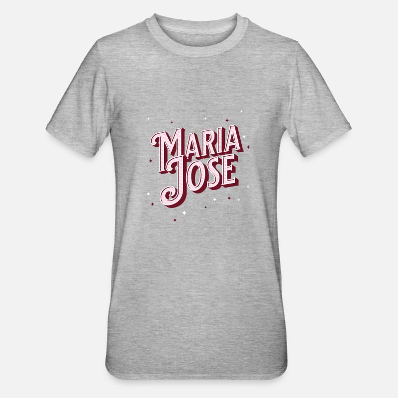 Maria Jose name personalized - Unisex Polycotton T-Shirt - heather grey