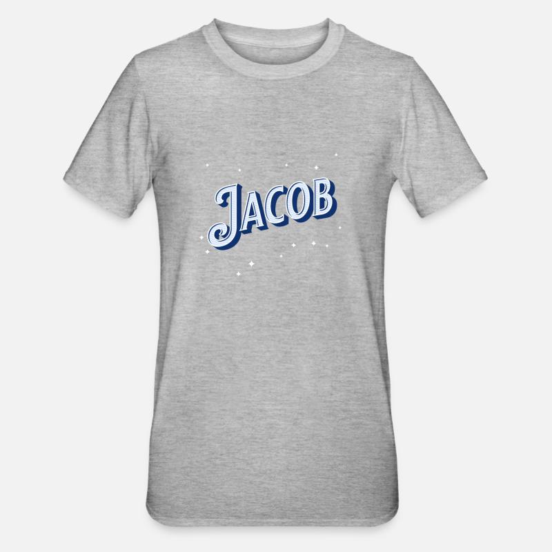 Jacob names personalized - Unisex Polycotton T-Shirt - heather grey