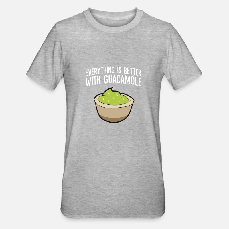Everything Is Better With Guacamole - Unisex Polycotton T-Shirt - heather grey