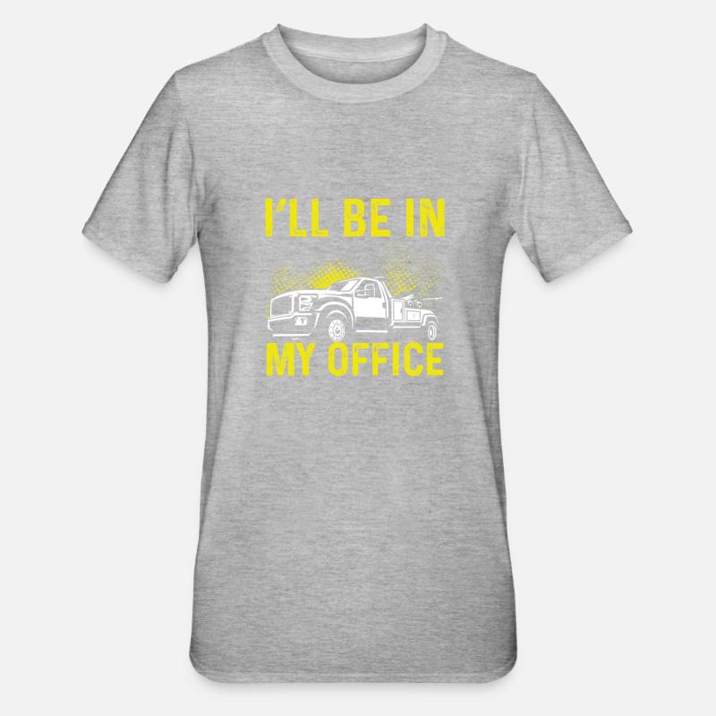 Je suis dans mon bureau - T-shirt polycoton Unisexe - gris chiné